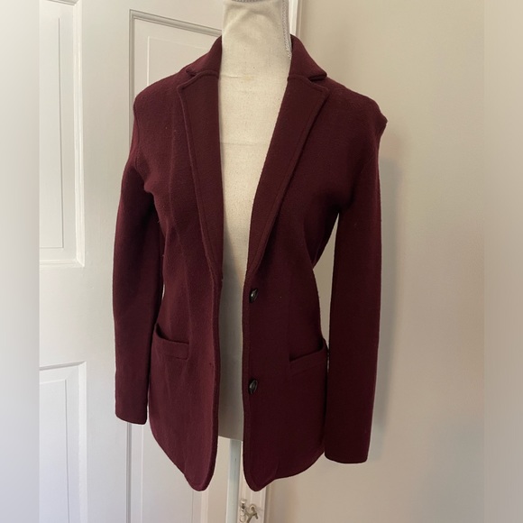 J Crew Wool Two Button Sweater Blazer - Picture 4 of 8